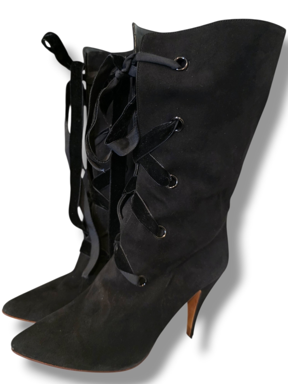 🖤Vintage Suede Lace Up Designer Boots